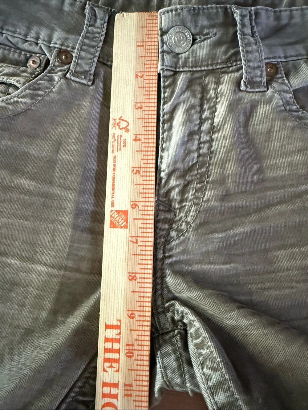 True Religion Vintage Ricky Micro Corduroy Straight Leg Pants Men 32